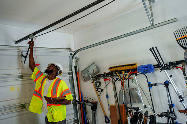 Professional Garage Door Panel Replacement technician working in Remsen, IA